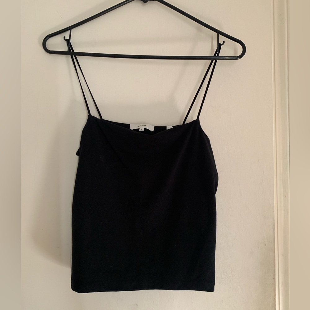VINCE Pima Cotton Camisole - Black (Size M)